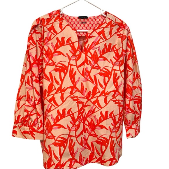 Marc Cain Blouse  Top Orange/Peach Tan EUC Size N6 US 12 - Picture 4 of 11